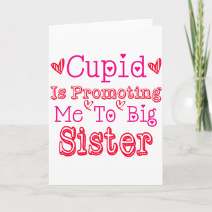Kids Cupid Utnämner Mig Till Stor syster Valentine Kort
