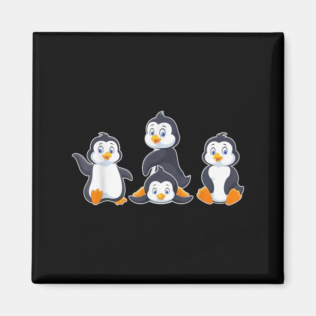 Kids Cute Animal Penguin  Magnet (Framsidan)