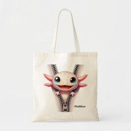 Kids Cute Axolotl Tote Tygkasse