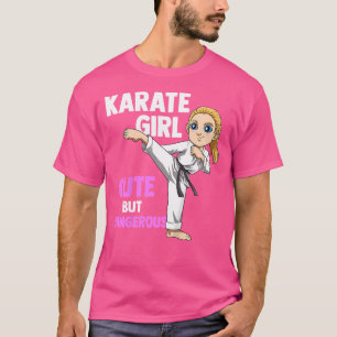Kids Cute Blonde Karate Girl T Shirt