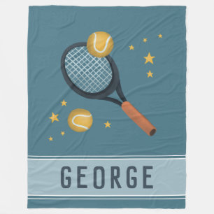 Kids Cute Blue Tennis Sports Boys Fleecefilt