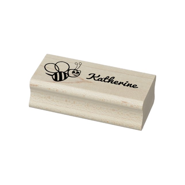 Kids Cute Bumblebee Personlig Bee Tecknad Stämpel (Stämpel)