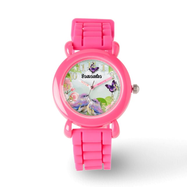 Kids Cute Butterfly Bird Armbandsur (Framsida)