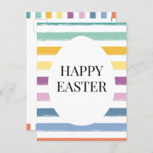 Kids Cute Colorful Glad påsk Egg Modern Stripe