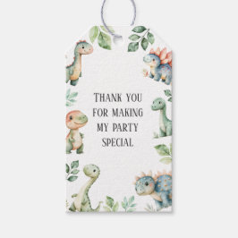 Kids Cute Dinosaur Thned Födelsedagsfest Presentetikett