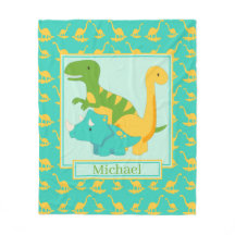 Kids Cute Dinosaurs Blue
