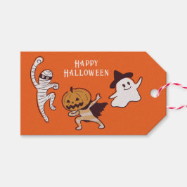 Kids Cute Ghost Happy halloween Presentetikett