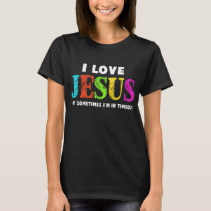 Kids Cute I Kärlek Jesus Christian Faith Gifts Tod T Shirt