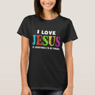 Kids Cute I Kärlek Jesus Christian Faith Gifts Tod T Shirt