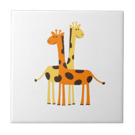 Kids Cute Jungle Giraffe Kakelplatta