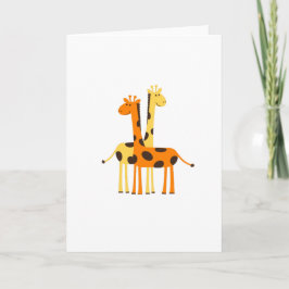 Kids Cute Jungle Giraffe Kort