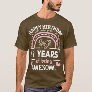Kids Cute Lycklig 9:e födelsedagen 9 år Regbow Che T Shirt