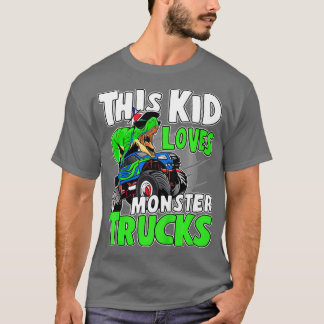 Kids Cute Monster Lastbil Boys Girls, Kid Kärlek T Shirt