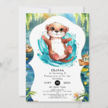 Kids Cute Otter Birthday