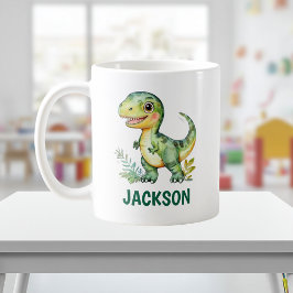 Kids Cute Personlig Dinosaur Mugg