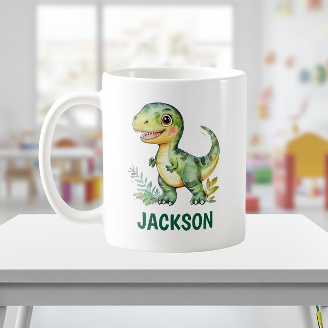 Kids Cute Personlig Dinosaur Mugg (Skapare uppladdad)