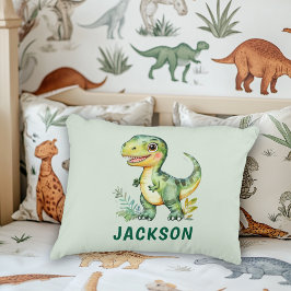Kids Cute Personlig Dinosaur Nursery Cushion Prydnadskudde