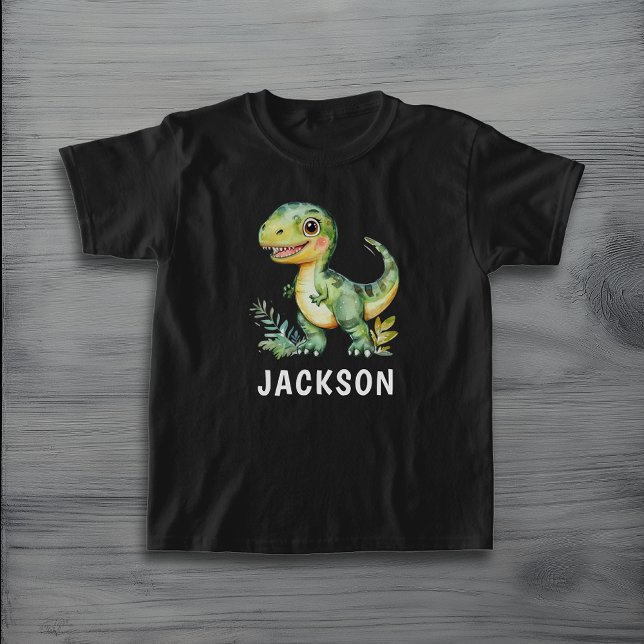 Kids Cute Personlig Dinosaur T Shirt (Skapare uppladdad)