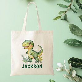 Kids Cute Personlig Dinosaur Tygkasse