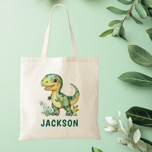 Kids Cute Personlig Dinosaur Tygkasse