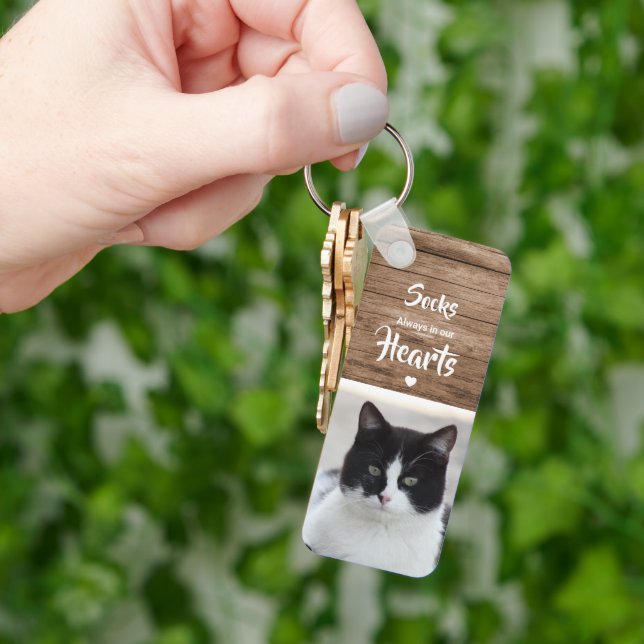 Kids Cute Photo Pet Memorial Nyckelring (Hand)