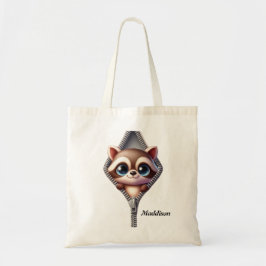 Kids Cute Raccoon Tote Bag Tygkasse