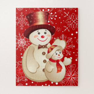 Kids Cute Snögubbe Puzzle Pussel
