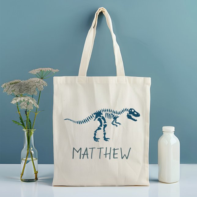 Kids Cute T-Rex Dinosaur Fossil Boys School Tygkasse (Skapare uppladdad)