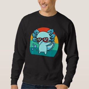 Kids Dabbing Axolotl Cute Axolotl Amphibian Lång Ärmad Tröja