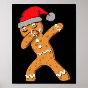 Kids Dabbing Dab Pepparkaksgubbe Julafton Girls Bo Poster
