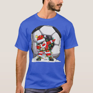 Kids Dabbing Santa Ljus Soccer Santa B T Shirt