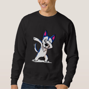 Kids Dabbing Siberian husky Hund Boys Kids Dab Lång Ärmad Tröja