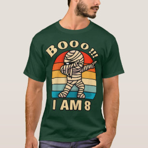 Kids Dabbing Zombie Birthday Halloween 8 Years Ol T Shirt