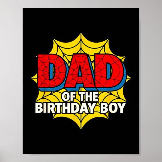 Kids Dad Of The Birthday Boy Sder Theme Party Matc Poster (Framsidan)