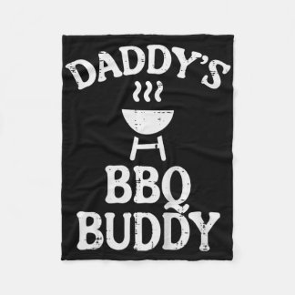 Kids Daddys Bbq Buddy Cute Barbecue Family Match B Fleecefilt