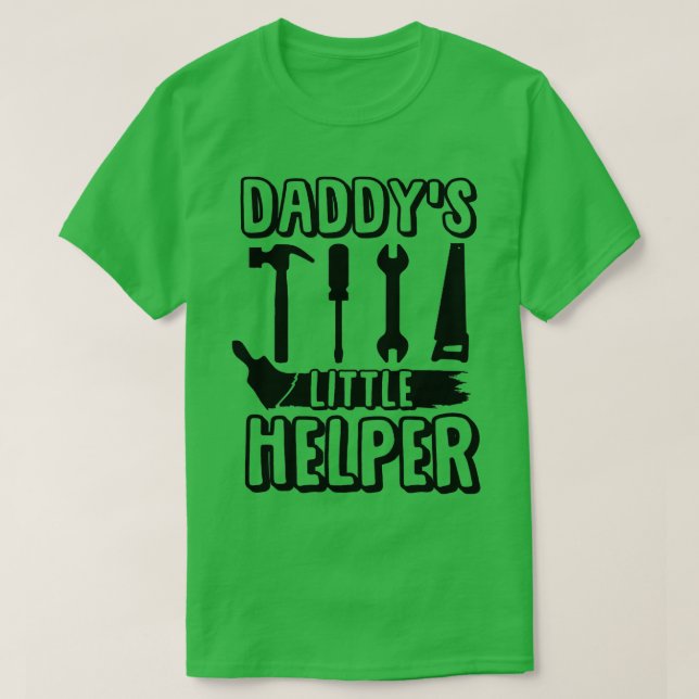 Kids Daddys Little Helper Carpenter Fixing Pappa C T Shirt (Design framsida)
