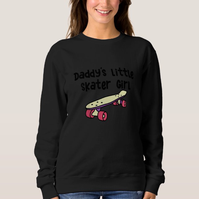 Kids Daddy's Little Skater Girl Future Skating Bud T Shirt (Framsida)