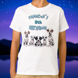 Kids' Dalmatien Birthday Puppy Party T Shirt