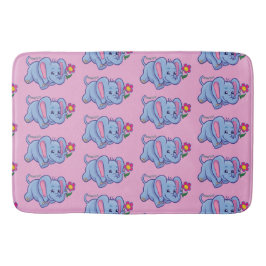 Kids Dancing Elephant Daisy Bath Mat Badrumsmatta