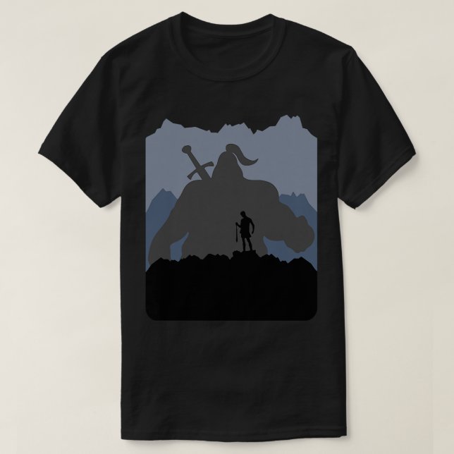 Kids David och Goliath Bible Storyof David Versus T Shirt (Design framsida)