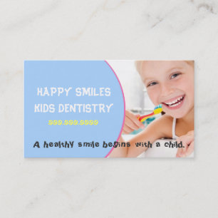Kids Dentist Dental Tandvård Doktor Smile Visitkort