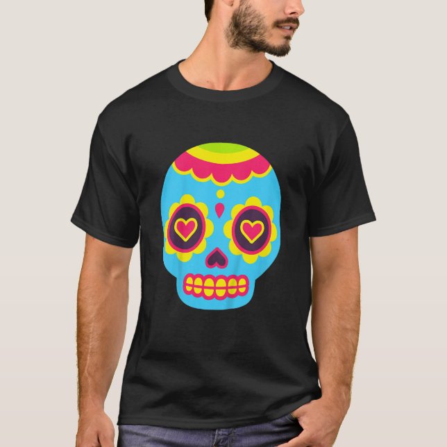 Kids Dia De Los Muertos Costume Baby Sugar Skull C T Shirt (Framsida)