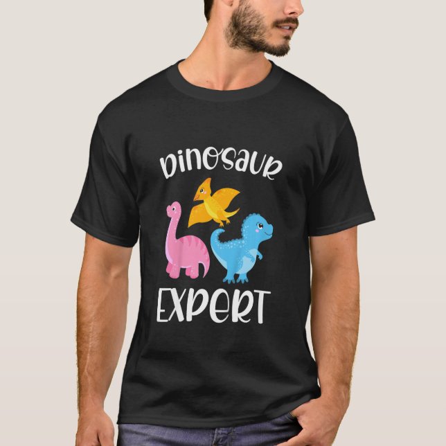 Kids Dino Cute Dinosaur Girl Dinosaurs Expert T Shirt (Framsida)