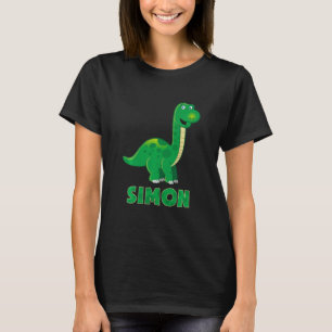 Kids Dino dinosaur namn Simon T Shirt