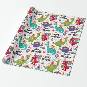 Kids Dino Firade Birthday Presentpapper