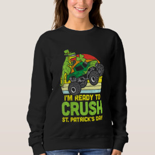 Kids Dino Monster Lastbil Redo Crush St Patricks D T Shirt