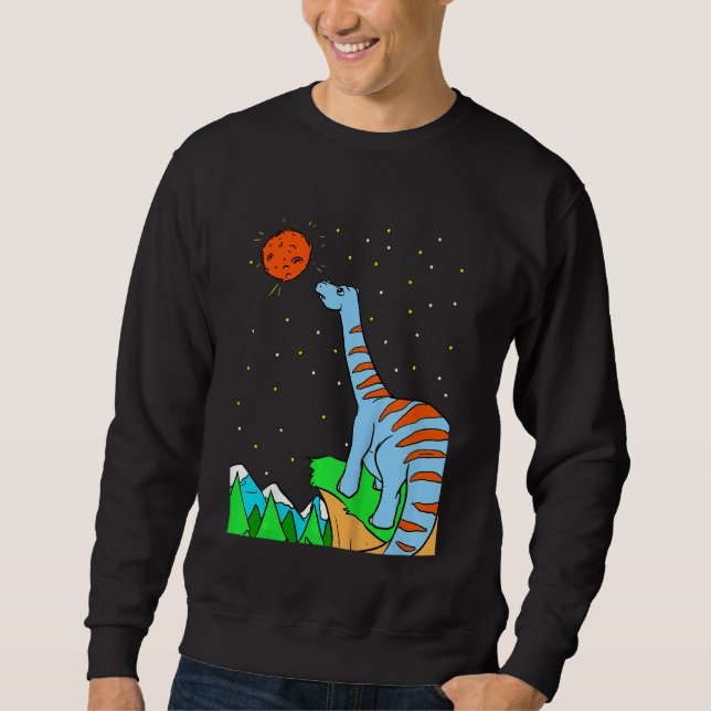 Kids Dino Planet & Dinosaurs In Space 2 Lång Ärmad Tröja (Framsida)
