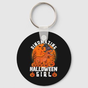 Kids Dinomazing Halloween Girl Dinosaur som säger  Nyckelring