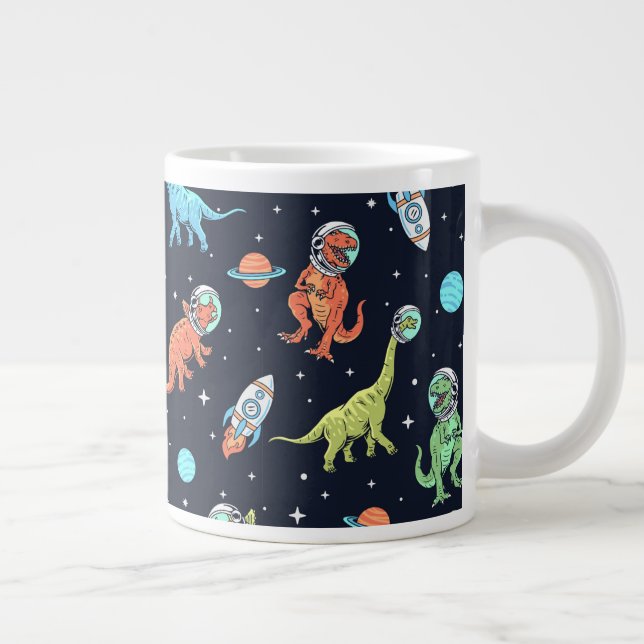 Kids Dinosaur Astronaut Mönster Jumbo Mugg (Höger)