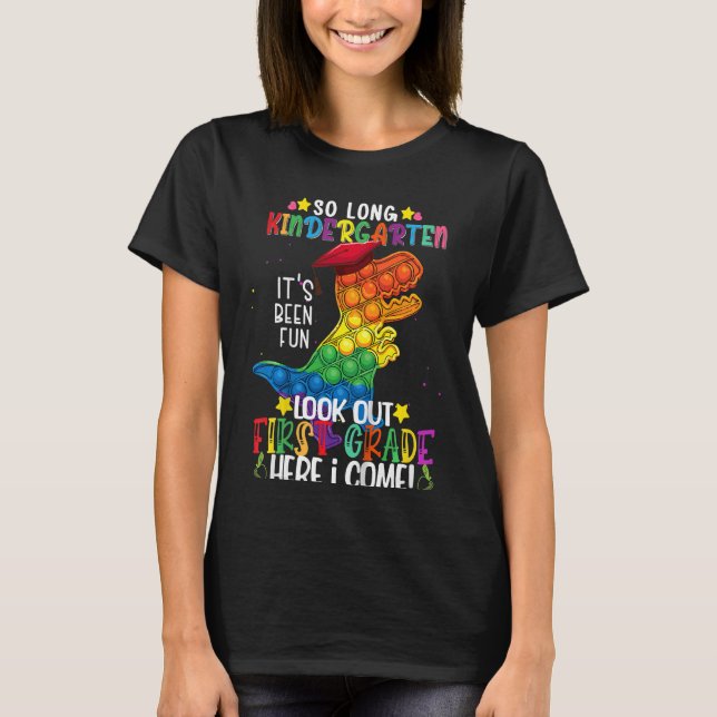 Kids Dinosaur Fidget Leksak So Long Kindergarten D T Shirt (Framsida)